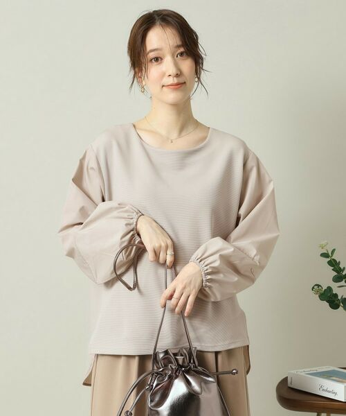 ITS'DEMO / イッツデモ シャツ・ブラウス | 【洗濯機OK】異素材コンビリップルプルオーバー | 詳細5