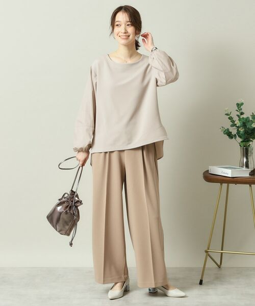 ITS'DEMO / イッツデモ シャツ・ブラウス | 【洗濯機OK】異素材コンビリップルプルオーバー | 詳細7