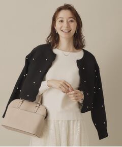 ITS'DEMO / イッツデモ カーディガン・ボレロ | 【手洗い可】パール調スカラップカーデ