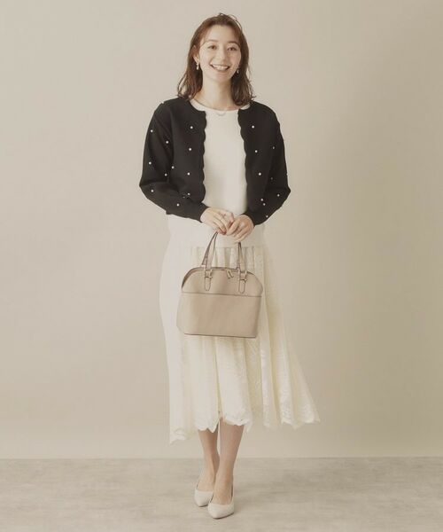 ITS'DEMO / イッツデモ カーディガン・ボレロ | 【手洗い可】パール調スカラップカーデ | 詳細10