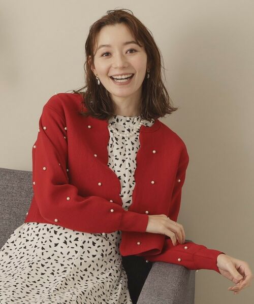 ITS'DEMO / イッツデモ カーディガン・ボレロ | 【手洗い可】パール調スカラップカーデ | 詳細13