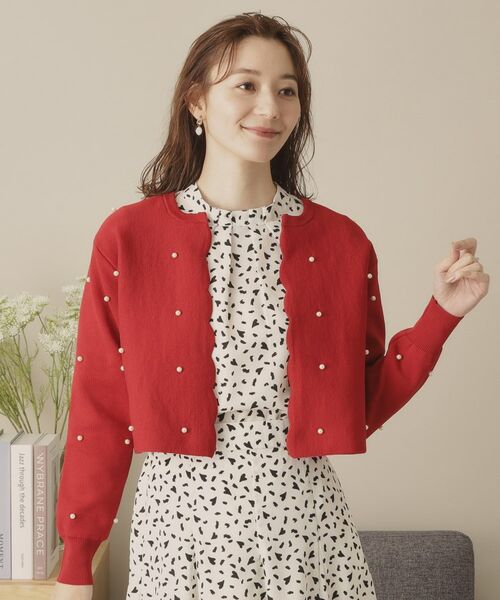 ITS'DEMO / イッツデモ カーディガン・ボレロ | 【手洗い可】パール調スカラップカーデ | 詳細16