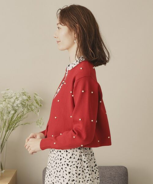 ITS'DEMO / イッツデモ カーディガン・ボレロ | 【手洗い可】パール調スカラップカーデ | 詳細17
