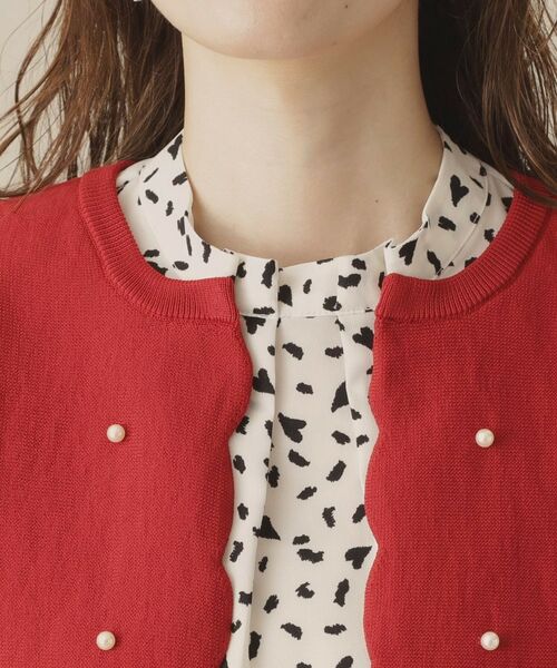 ITS'DEMO / イッツデモ カーディガン・ボレロ | 【手洗い可】パール調スカラップカーデ | 詳細19