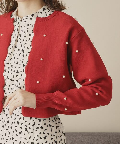 ITS'DEMO / イッツデモ カーディガン・ボレロ | 【手洗い可】パール調スカラップカーデ | 詳細20