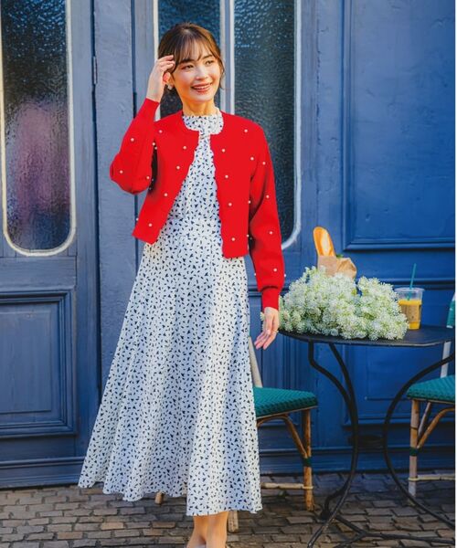 ITS'DEMO / イッツデモ カーディガン・ボレロ | 【手洗い可】パール調スカラップカーデ | 詳細3