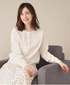 ITS'DEMO / イッツデモ カーディガン・ボレロ | 【縮みに強い／洗濯機OK／M・Lサイズ展開】クルーニットカーディガン