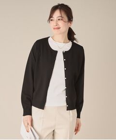 ITS'DEMO / イッツデモ カーディガン・ボレロ | 【縮みに強い／洗濯機OK／M・Lサイズ展開】クルーニットカーディガン