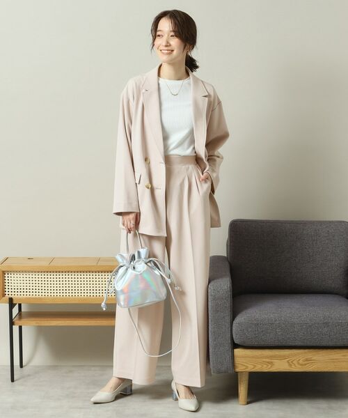 ITS'DEMO / イッツデモ テーラードジャケット | 【洗濯機OK／吸水速乾／UVカット】カットジョーゼットジャケット | 詳細10