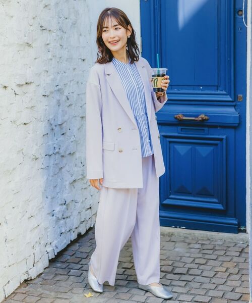 ITS'DEMO / イッツデモ テーラードジャケット | 【洗濯機OK／吸水速乾／UVカット】カットジョーゼットジャケット | 詳細2