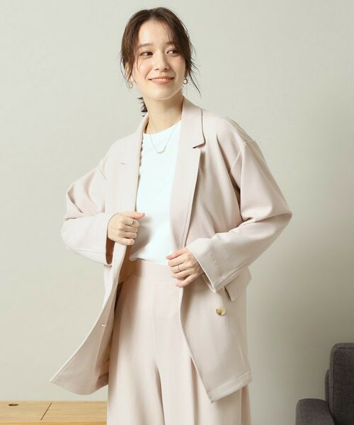 ITS'DEMO / イッツデモ テーラードジャケット | 【洗濯機OK／吸水速乾／UVカット】カットジョーゼットジャケット | 詳細9