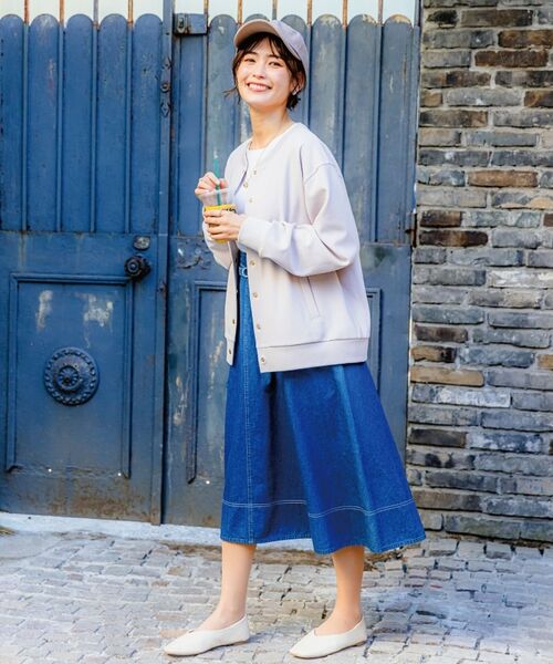 ITS'DEMO / イッツデモ レザーブルゾン・ジャケット | 【洗濯機OK／吸水速乾／UVカット】カットジョーゼットブルゾン | 詳細1