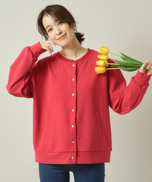 ITS'DEMO / イッツデモ レザーブルゾン・ジャケット | 【洗濯機OK／吸水速乾／UVカット】カットジョーゼットブルゾン | 詳細13