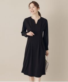 ITS'DEMO / イッツデモ ミニ丈・ひざ丈ワンピース | 【通勤／手洗い可】カットジョーゼットワンピース