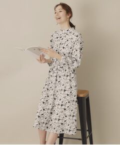 ITS'DEMO / イッツデモ ミニ丈・ひざ丈ワンピース | 【手洗い可／ウエストゴム】ハートプリントワンピース