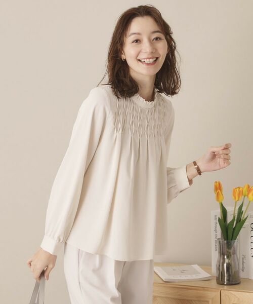 ITS'DEMO / イッツデモ シャツ・ブラウス | 【通勤／手洗い可】タックブラウス | 詳細1
