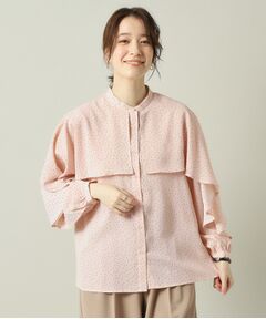 ITS'DEMO / イッツデモ シャツ・ブラウス | 【手洗い可】ケープフリルドットブラウス