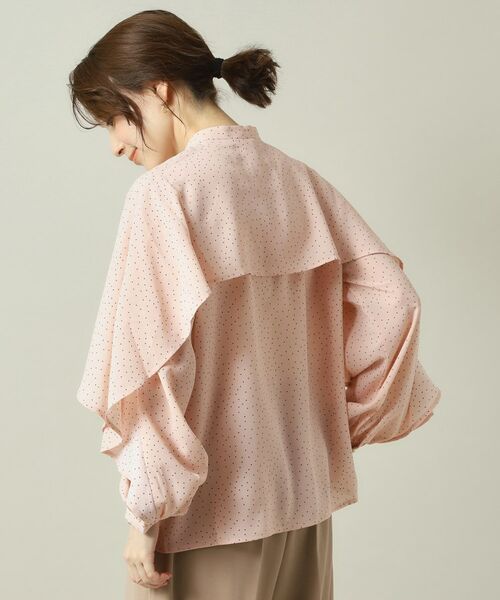 ITS'DEMO / イッツデモ シャツ・ブラウス | 【手洗い可】ケープフリルドットブラウス | 詳細10