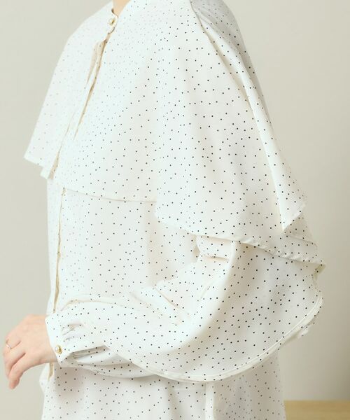 ITS'DEMO / イッツデモ シャツ・ブラウス | 【手洗い可】ケープフリルドットブラウス | 詳細17