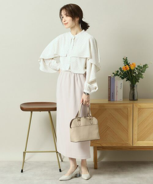 ITS'DEMO / イッツデモ シャツ・ブラウス | 【手洗い可】ケープフリルドットブラウス | 詳細3