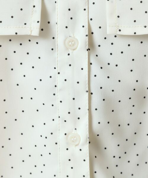 ITS'DEMO / イッツデモ シャツ・ブラウス | 【手洗い可】ケープフリルドットブラウス | 詳細4