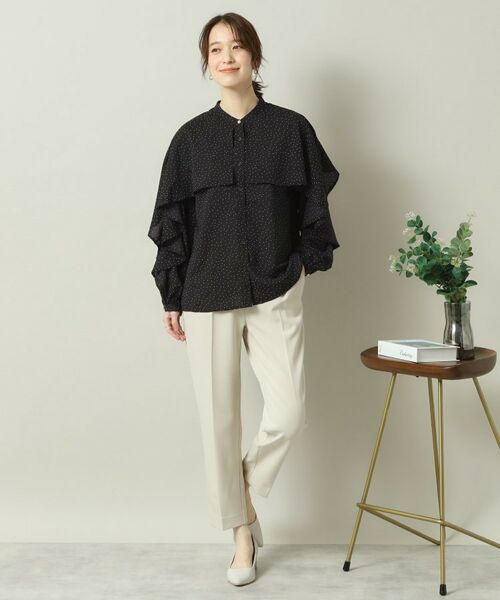 ITS'DEMO / イッツデモ シャツ・ブラウス | 【手洗い可】ケープフリルドットブラウス | 詳細7