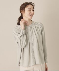 ITS'DEMO / イッツデモ シャツ・ブラウス | 【通勤／手洗い可】ナイルサテン長袖ブラウス