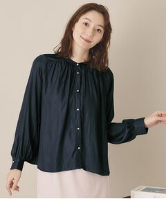 ITS'DEMO / イッツデモ シャツ・ブラウス | 【通勤／手洗い可】ナイルサテン長袖ブラウス