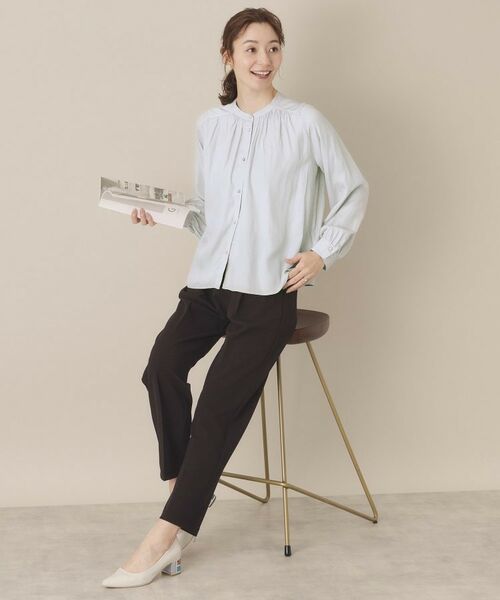 ITS'DEMO / イッツデモ シャツ・ブラウス | 【通勤／手洗い可】ナイルサテン長袖ブラウス | 詳細10