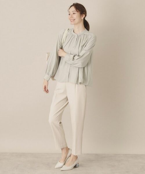 ITS'DEMO / イッツデモ シャツ・ブラウス | 【通勤／手洗い可】ナイルサテン長袖ブラウス | 詳細14