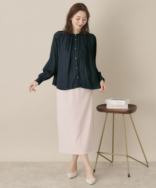 ITS'DEMO / イッツデモ シャツ・ブラウス | 【通勤／手洗い可】ナイルサテン長袖ブラウス | 詳細17