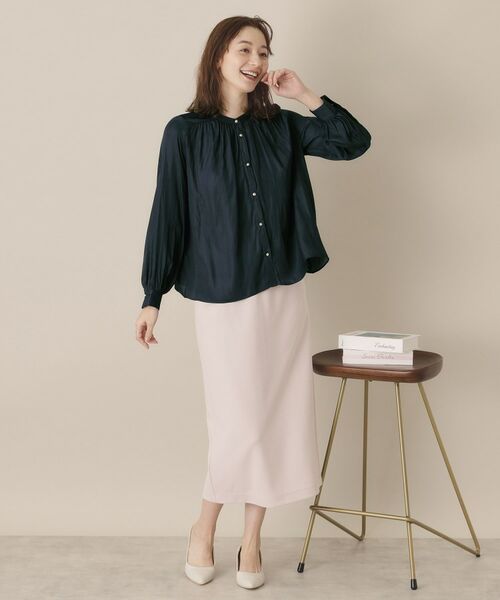 ITS'DEMO / イッツデモ シャツ・ブラウス | 【通勤／手洗い可】ナイルサテン長袖ブラウス | 詳細18