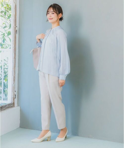 ITS'DEMO / イッツデモ シャツ・ブラウス | 【通勤／手洗い可】ナイルサテン長袖ブラウス | 詳細2