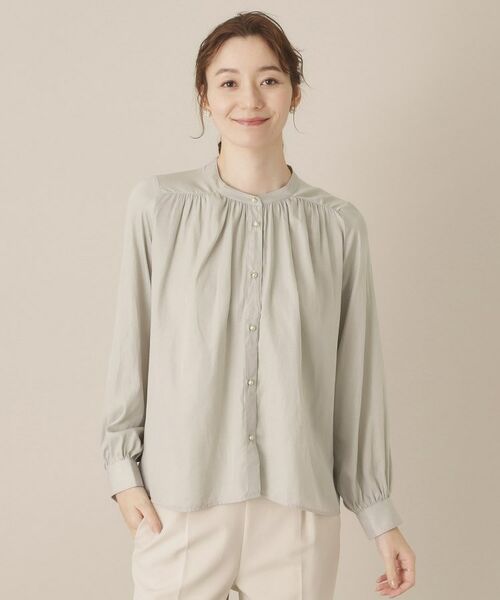 ITS'DEMO / イッツデモ シャツ・ブラウス | 【通勤／手洗い可】ナイルサテン長袖ブラウス | 詳細20