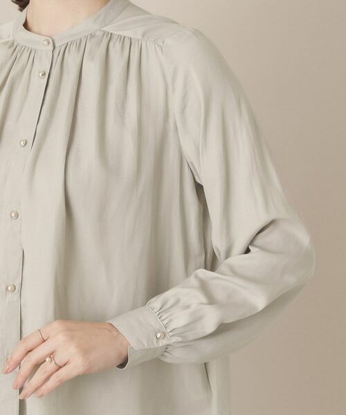 ITS'DEMO / イッツデモ シャツ・ブラウス | 【通勤／手洗い可】ナイルサテン長袖ブラウス | 詳細24
