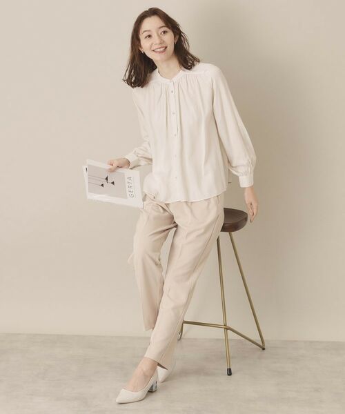 ITS'DEMO / イッツデモ シャツ・ブラウス | 【通勤／手洗い可】ナイルサテン長袖ブラウス | 詳細6