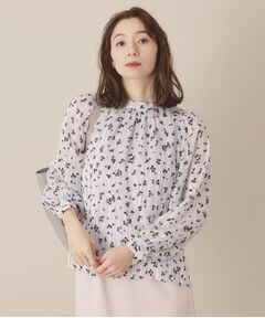 ITS'DEMO / イッツデモ シャツ・ブラウス | 【通勤／手洗い可】ラメストストライプ花柄ブラウス