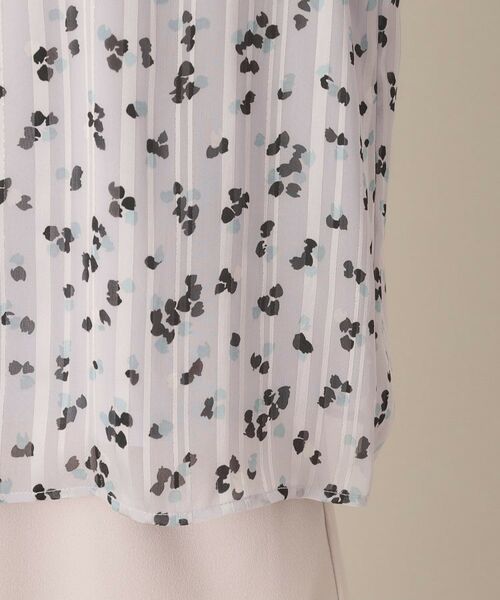 ITS'DEMO / イッツデモ シャツ・ブラウス | 【通勤／手洗い可】ラメストストライプ花柄ブラウス | 詳細23