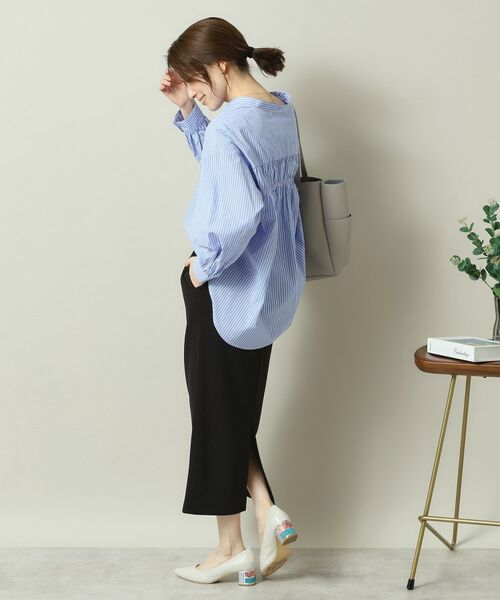 ITS'DEMO / イッツデモ シャツ・ブラウス | 【手洗い可／通勤】バックギャザーブラウス | 詳細17