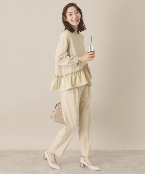 ITS'DEMO / イッツデモ パンツ | 【通勤／手洗い可／ウエストゴム】カットジョーゼットパンツ | 詳細11