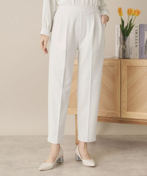 ITS'DEMO / イッツデモ パンツ | 【通勤／手洗い可／ウエストゴム】カットジョーゼットパンツ | 詳細13