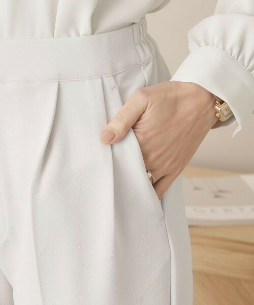 ITS'DEMO / イッツデモ パンツ | 【通勤／手洗い可／ウエストゴム】カットジョーゼットパンツ | 詳細18