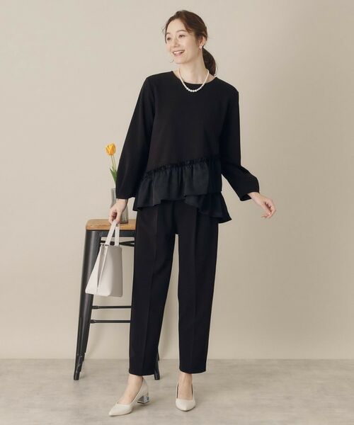 ITS'DEMO / イッツデモ パンツ | 【通勤／手洗い可／ウエストゴム】カットジョーゼットパンツ | 詳細2