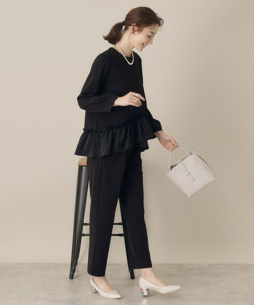 ITS'DEMO / イッツデモ パンツ | 【通勤／手洗い可／ウエストゴム】カットジョーゼットパンツ | 詳細3