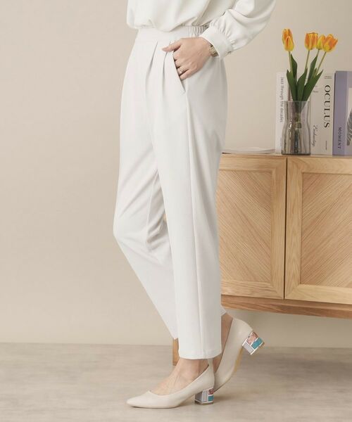 ITS'DEMO / イッツデモ パンツ | 【通勤／手洗い可／ウエストゴム】カットジョーゼットパンツ | 詳細5