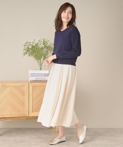 ITS'DEMO / イッツデモ スカート | 【ウエストゴム／手洗い可】シアーボリュームスカート | 詳細3