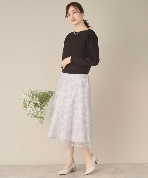 ITS'DEMO / イッツデモ スカート | 【ウエストゴム／手洗い可】チュールレーススカート | 詳細11