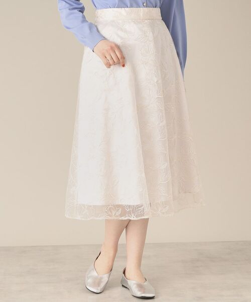 ITS'DEMO / イッツデモ スカート | 【ウエストゴム／手洗い可】チュールレーススカート | 詳細13