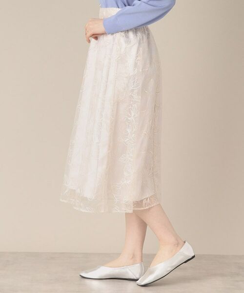 ITS'DEMO / イッツデモ スカート | 【ウエストゴム／手洗い可】チュールレーススカート | 詳細14