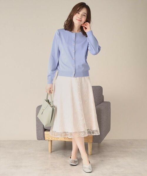 ITS'DEMO / イッツデモ スカート | 【ウエストゴム／手洗い可】チュールレーススカート | 詳細3